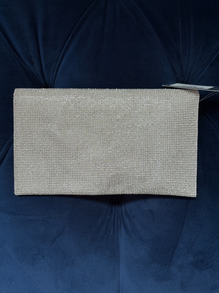 Nina Crystal-Embellished Fold-Over Clutch In Silver — image 4 of 5